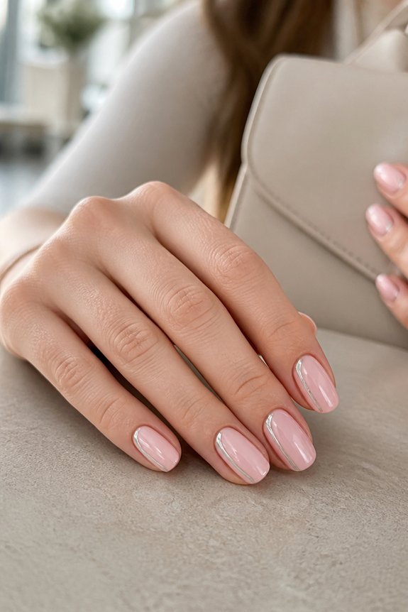metallic pink nail artistry