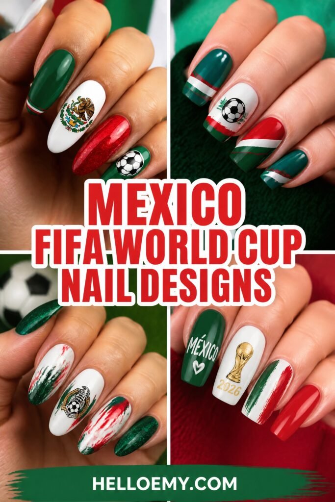 mexico world cup nails
