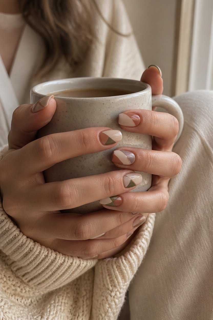 minimalist fall nail elegance