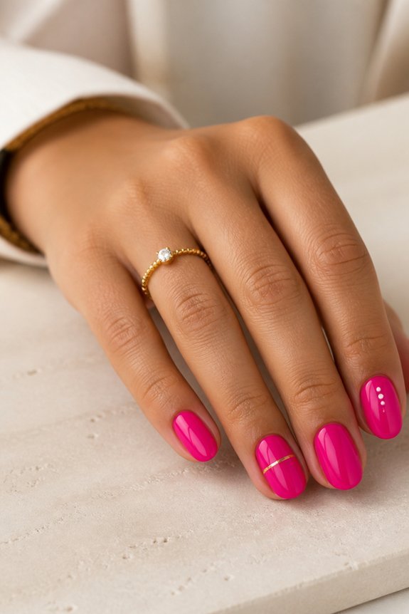 minimalist hot pink elegance
