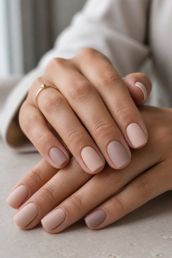 minimalist matte nail aesthetics