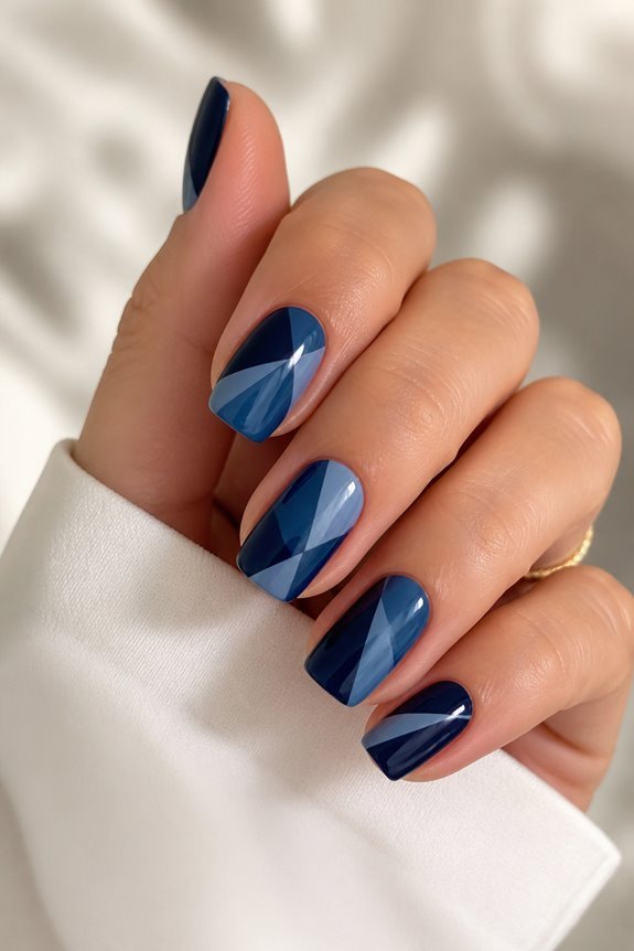 modern geometric nail art