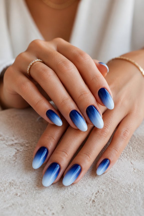 modern ombr nail technique