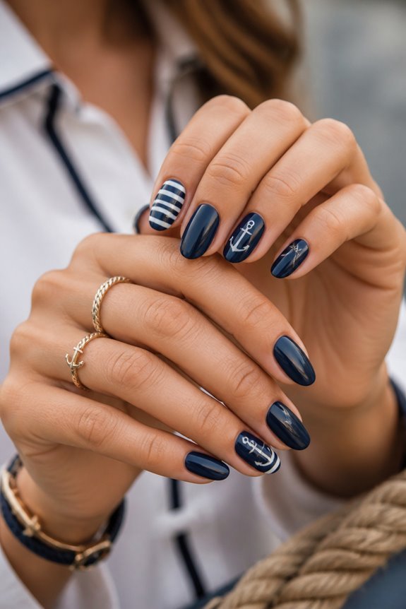 nautical dark blue designs