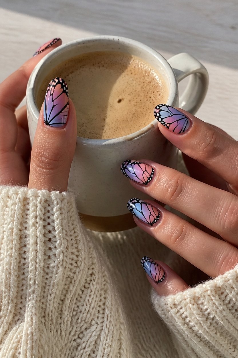 ombre butterfly wing technique