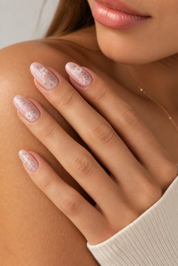 pastel floral nail elegance