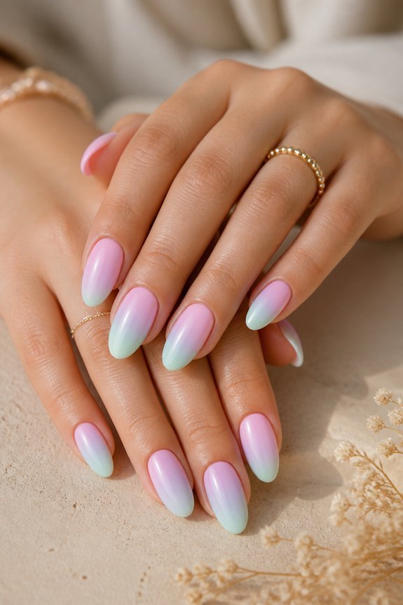 pastel ombr nail elegance