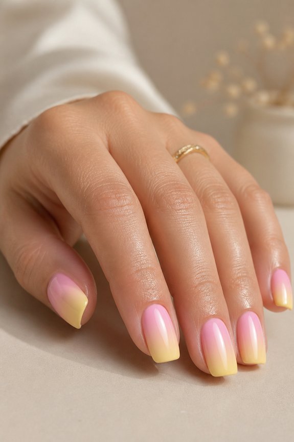 pastel ombr nail technique
