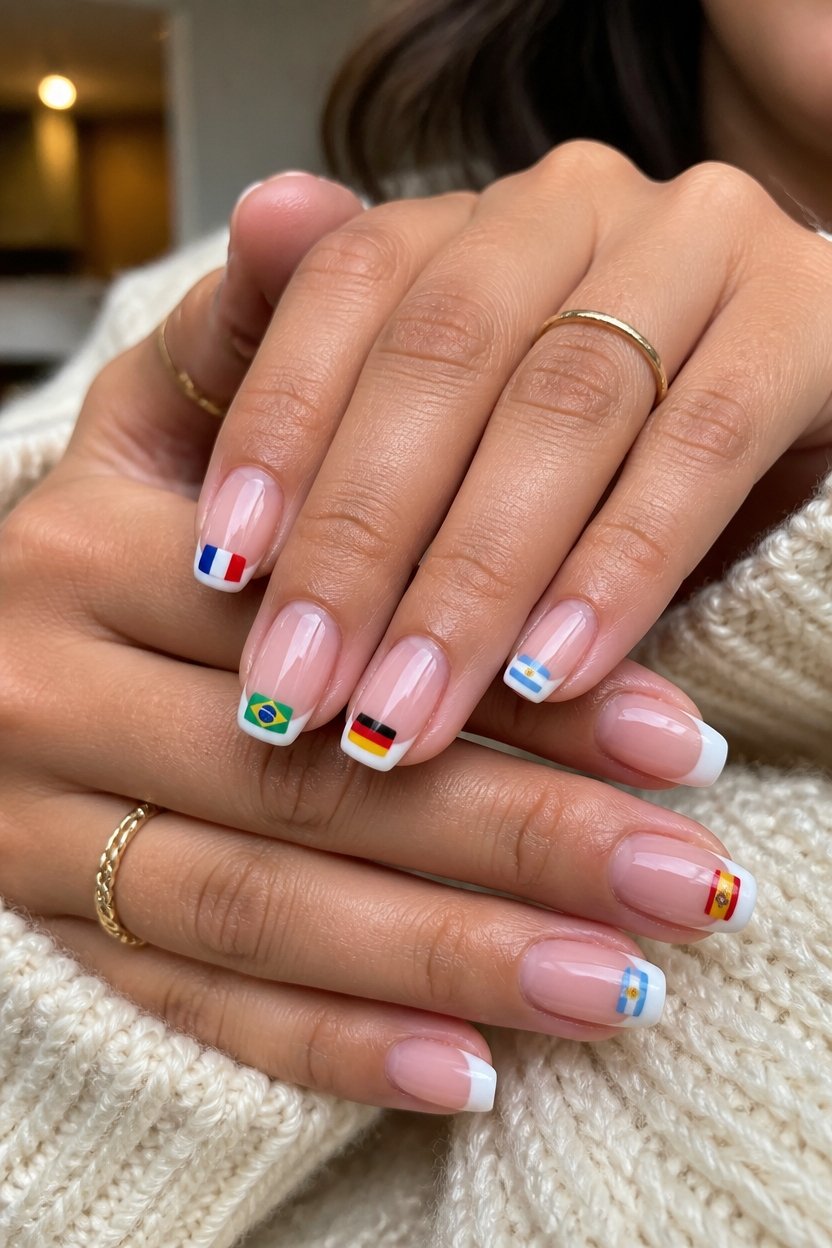 patriotic flag nail art