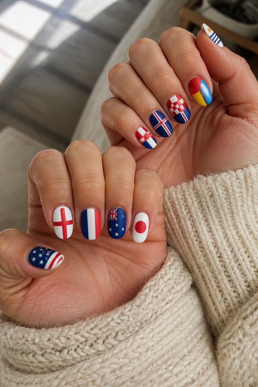 patriotic flag nail designs