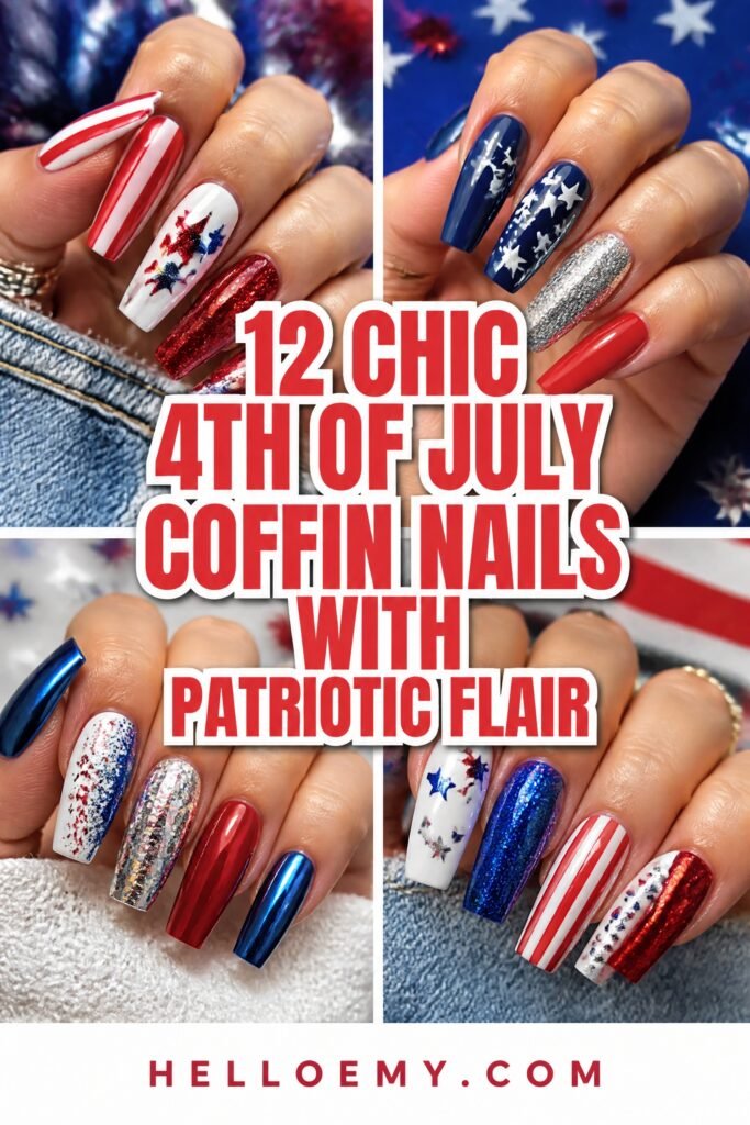 patriotic fourth of july nails