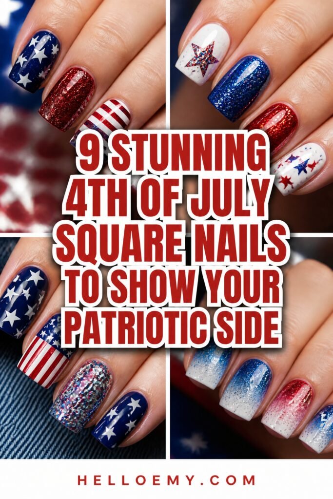 patriotic fourth of july nails