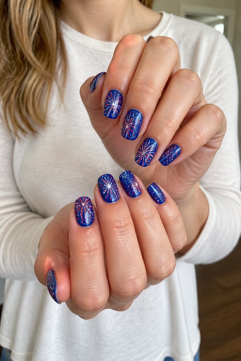 patriotic gel polish designs
