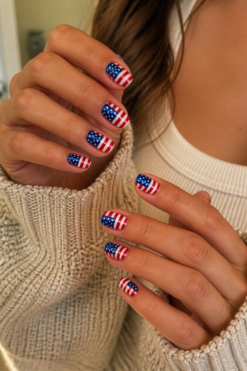 patriotic nails for beginners