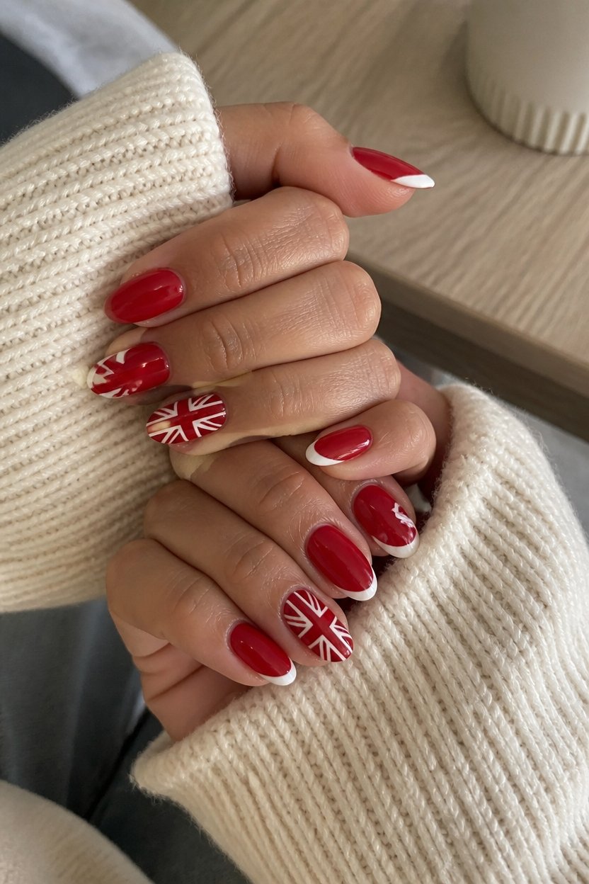 patriotic red and white