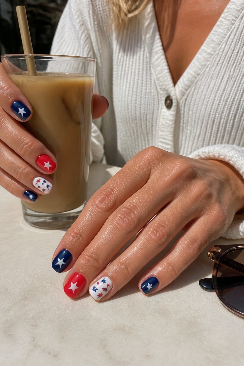 patriotic star nail designs