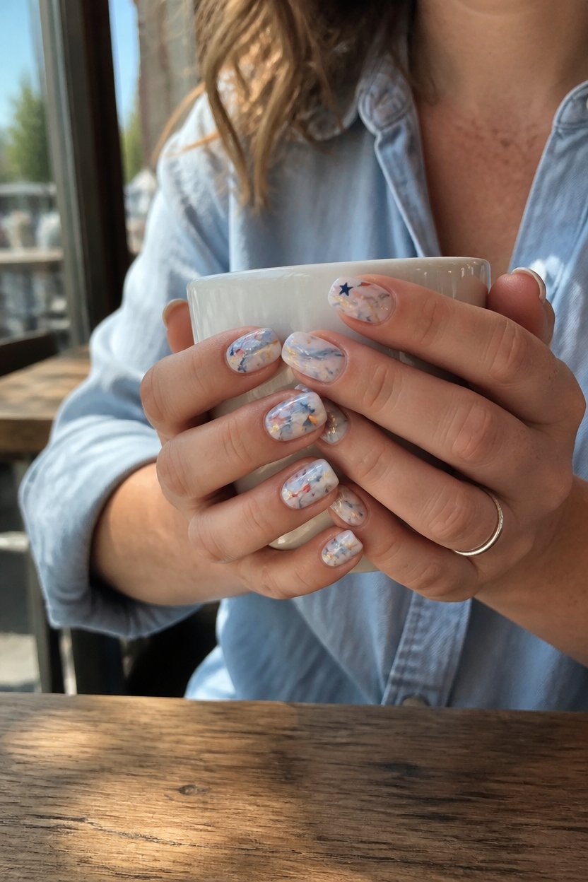 patriotic swirl nail art