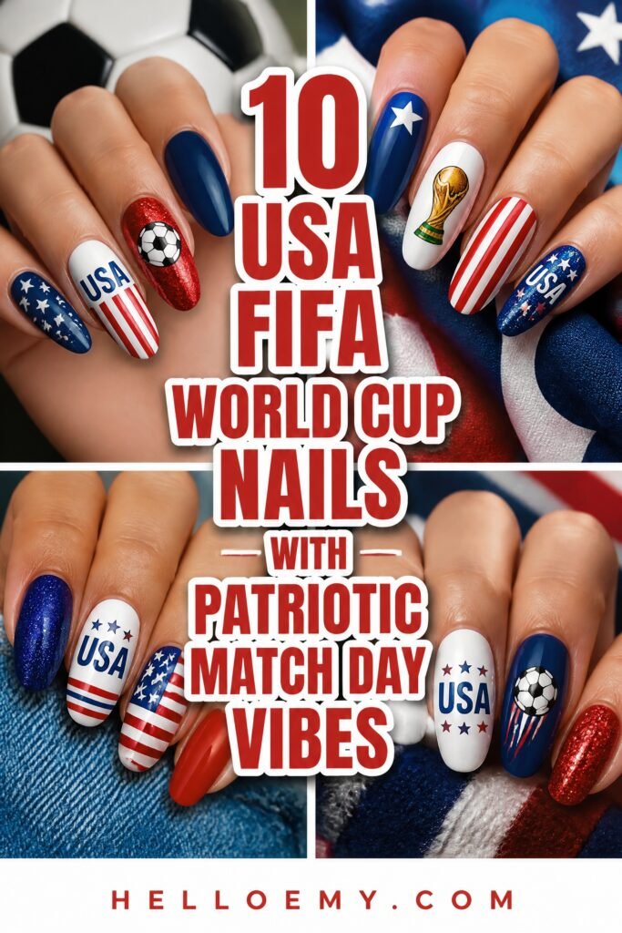 patriotic usa world cup nails