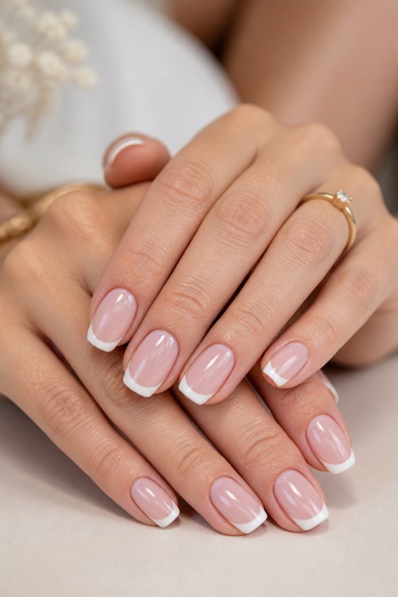 pink french manicure elegance