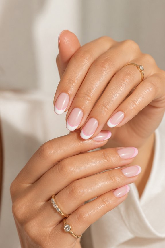 pink french tips elegance