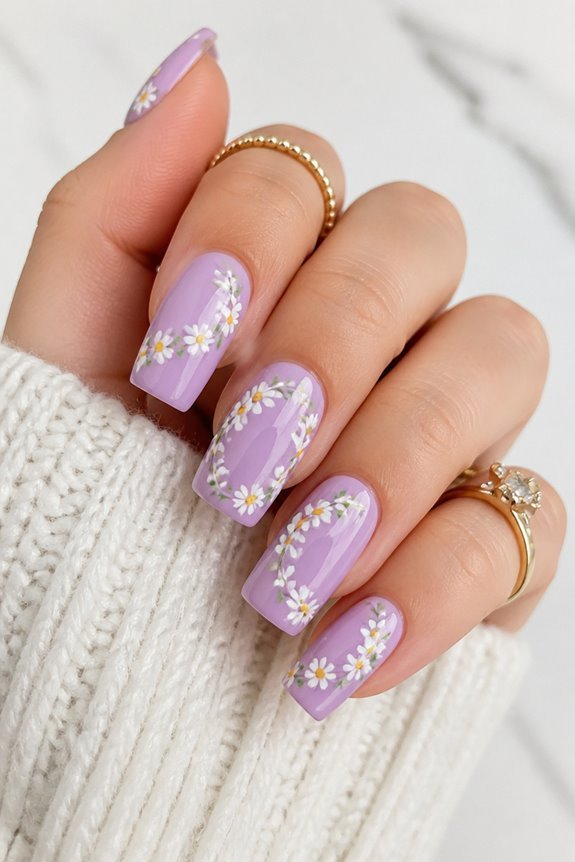 playful floral nail design