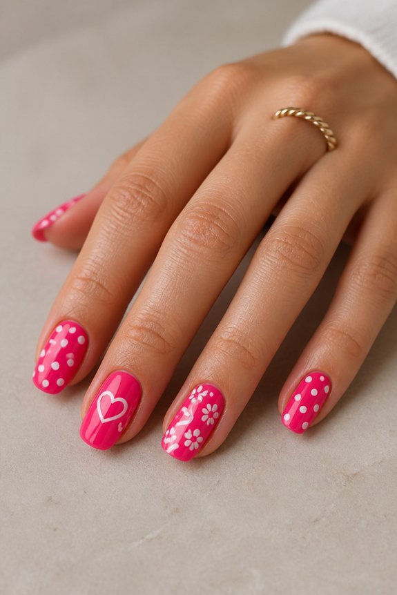 playful polka dot nails