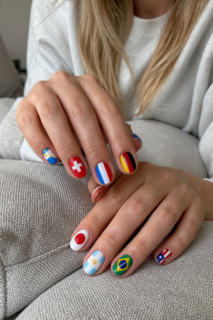 quick world cup nail designs