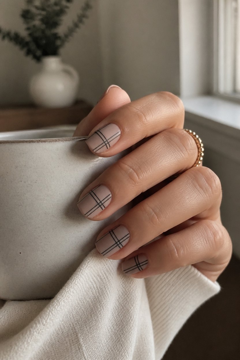 refined minimalist plaid elegance
