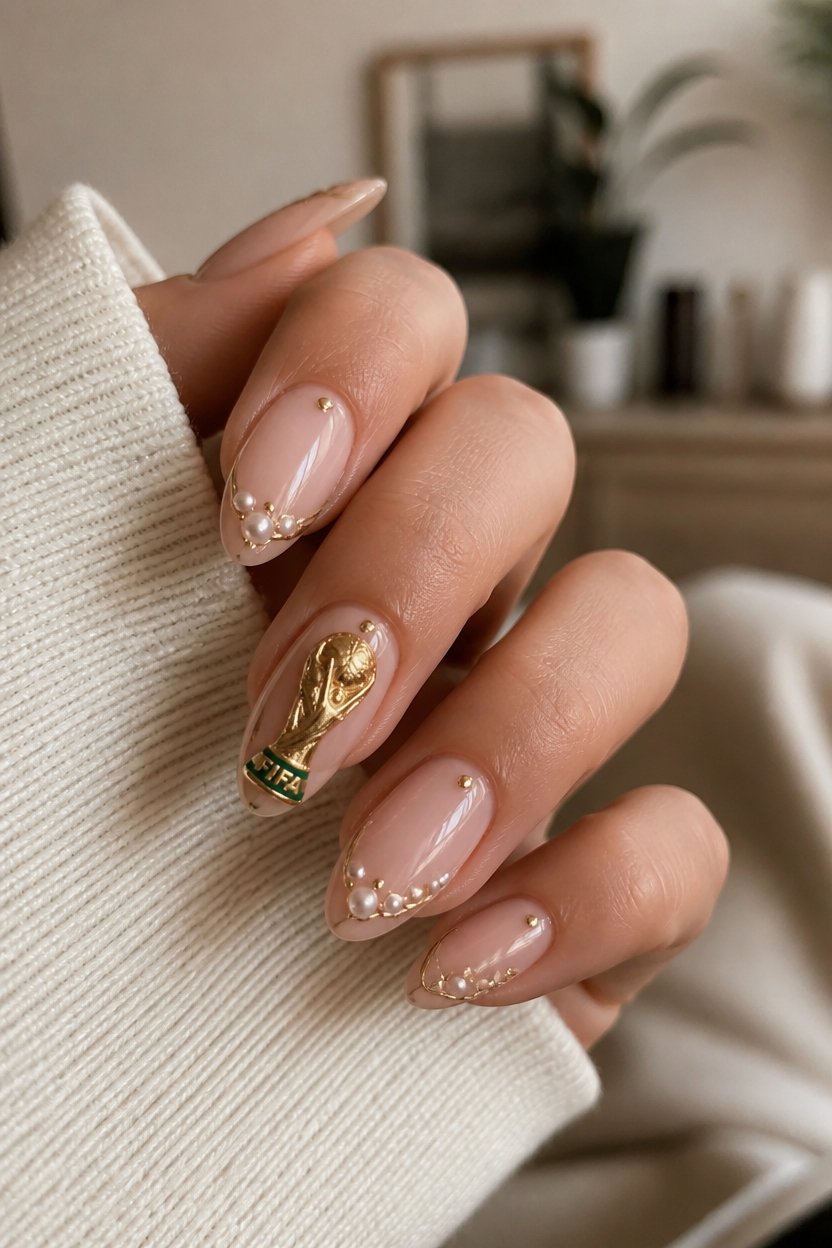 sculptural trophy nail art