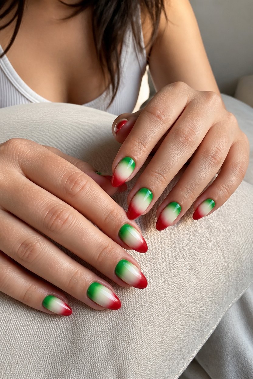 seamless mexican flag ombre
