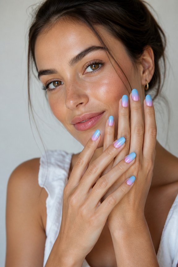 seamless summer nail gradient