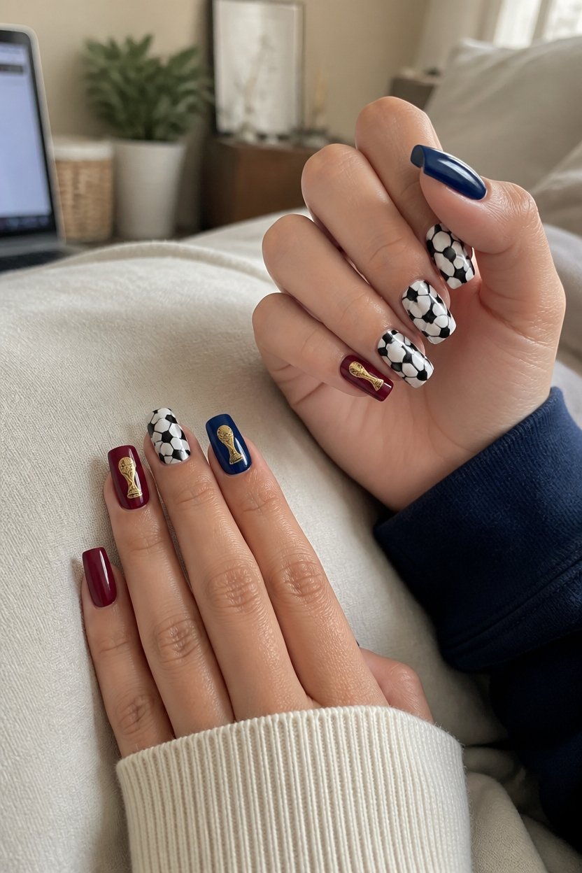 soccer themed nail art techniques