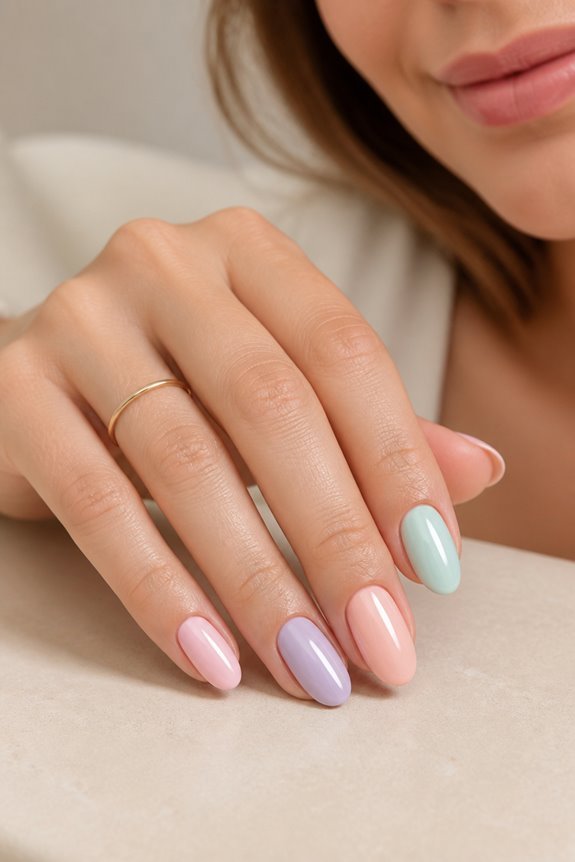 soft pastel nail elegance
