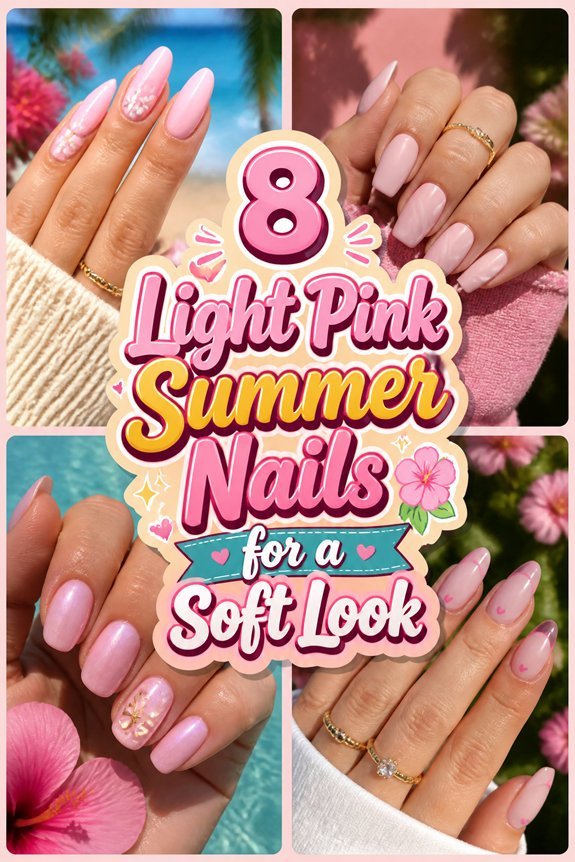 soft pink summer nails