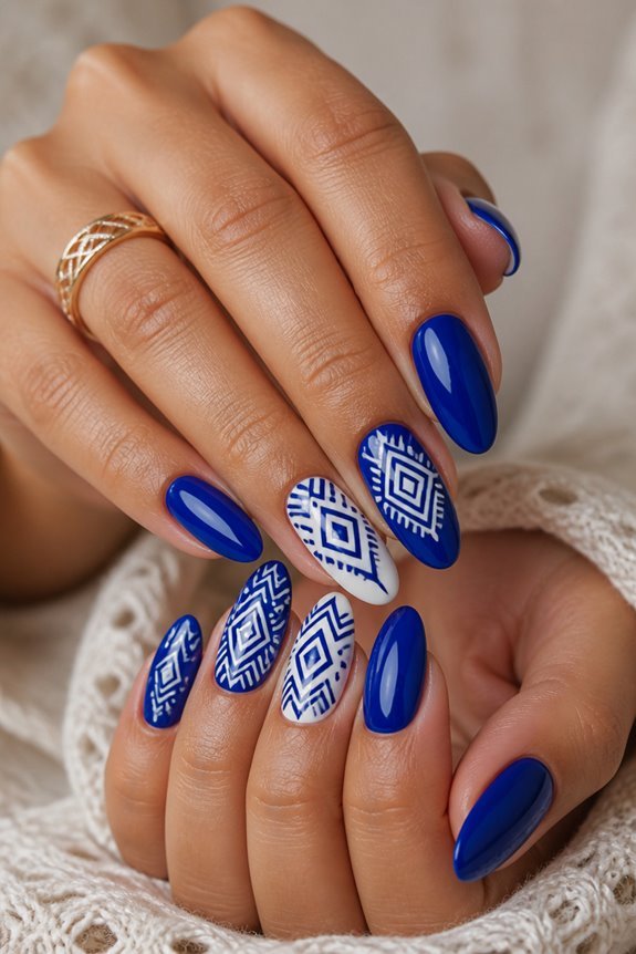 sophisticated geometric nail art