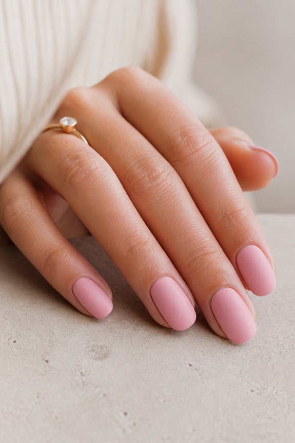 sophisticated matte light pink