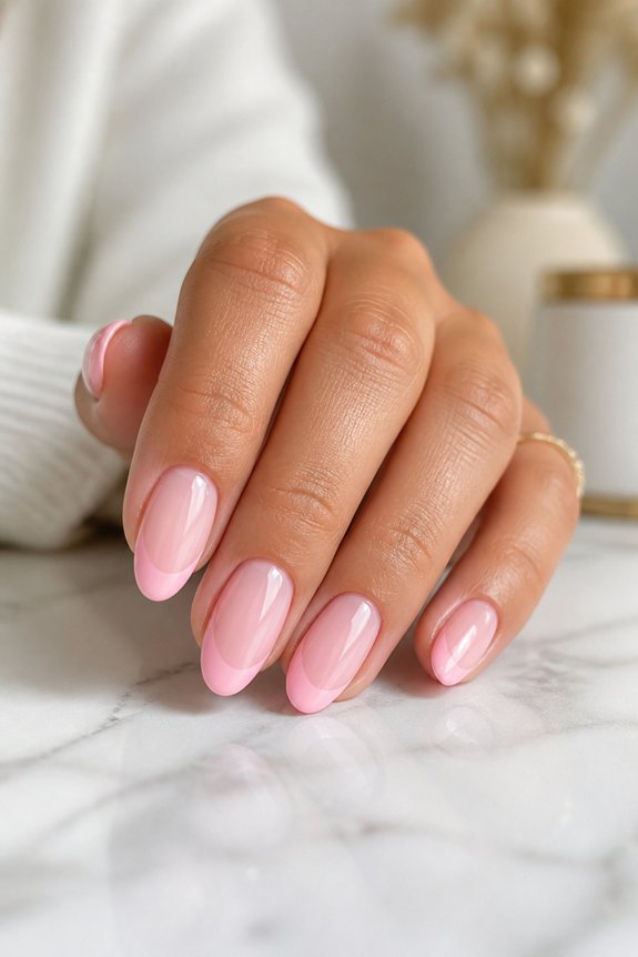 sophisticated two tone manicure technique