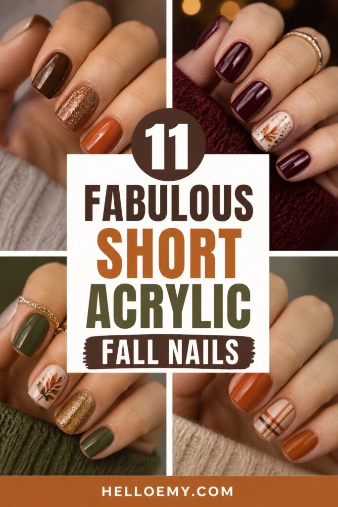 stylish short acrylic nails