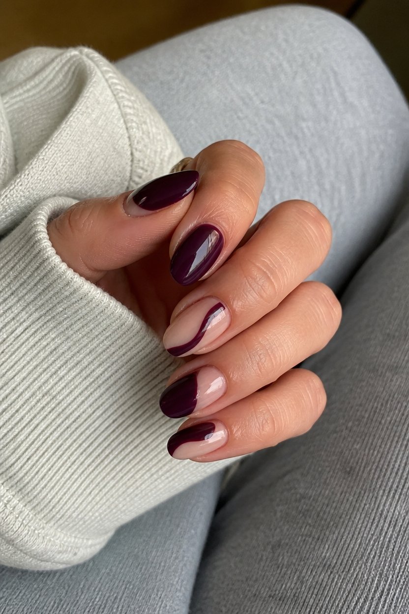 subtle autumn nail elegance