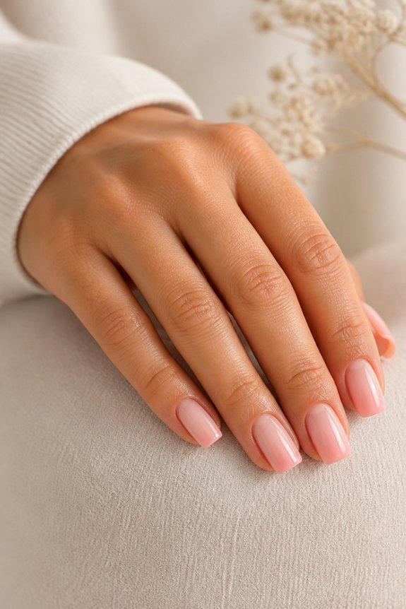 subtle nude to pink gradient