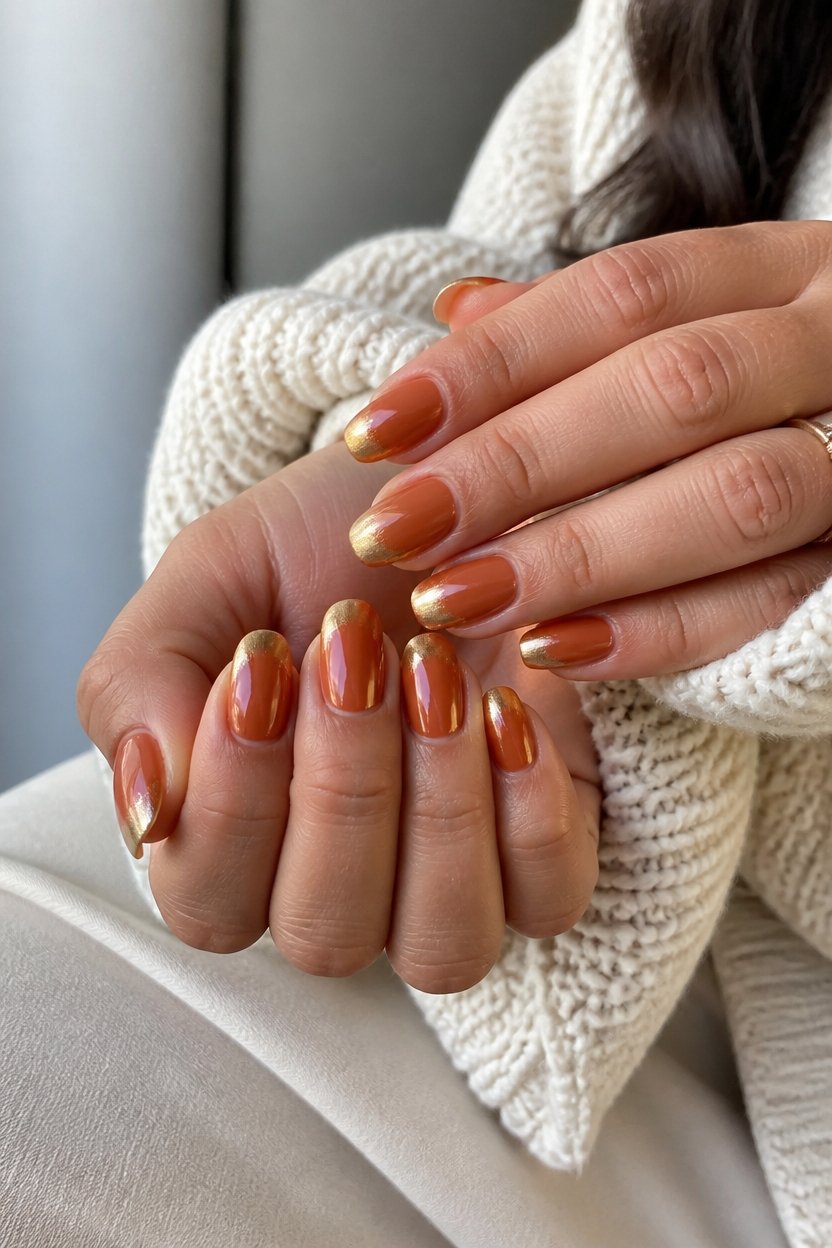 terracotta metallic tip nails