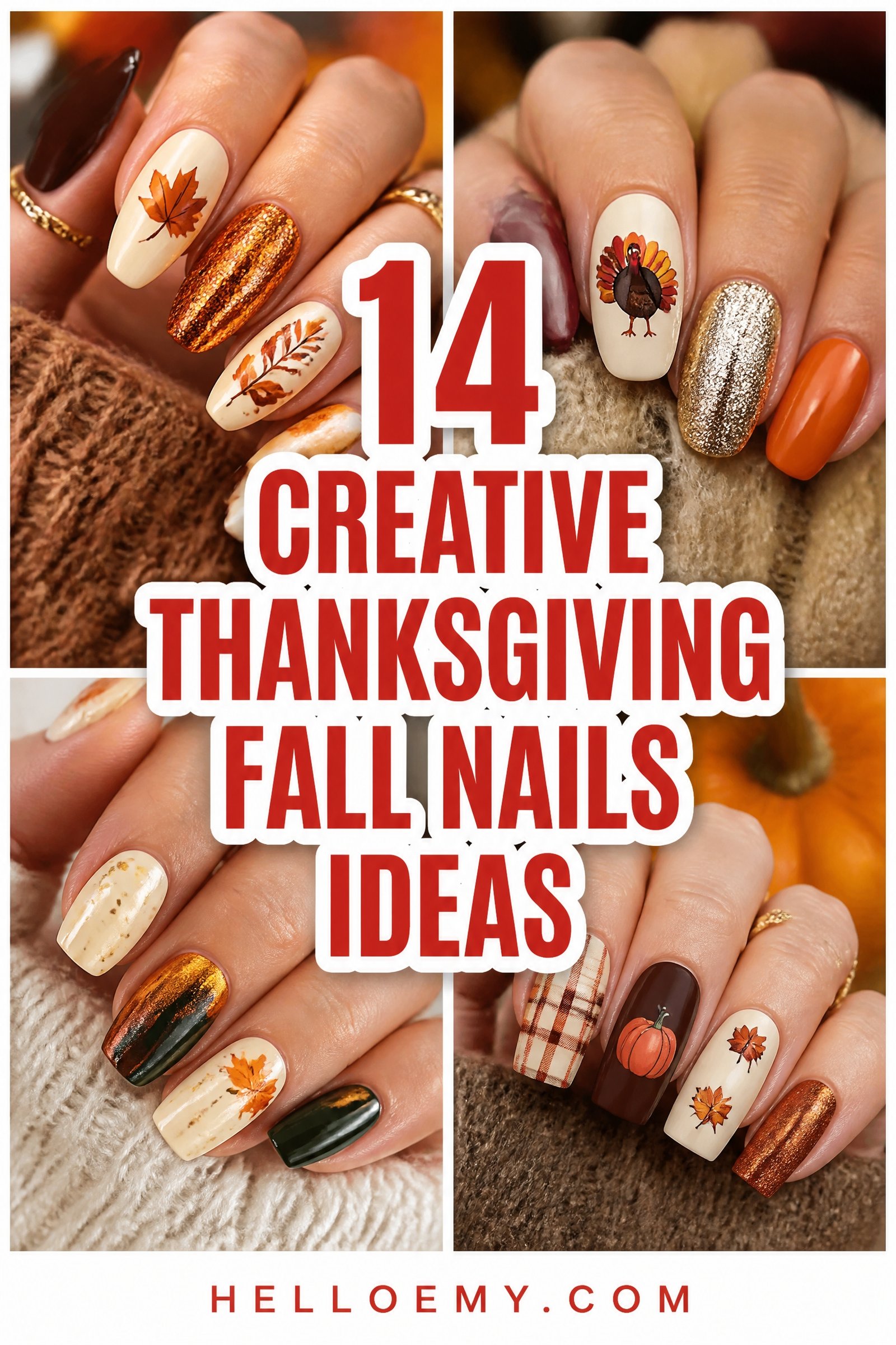 thanksgiving inspired fall nail designs