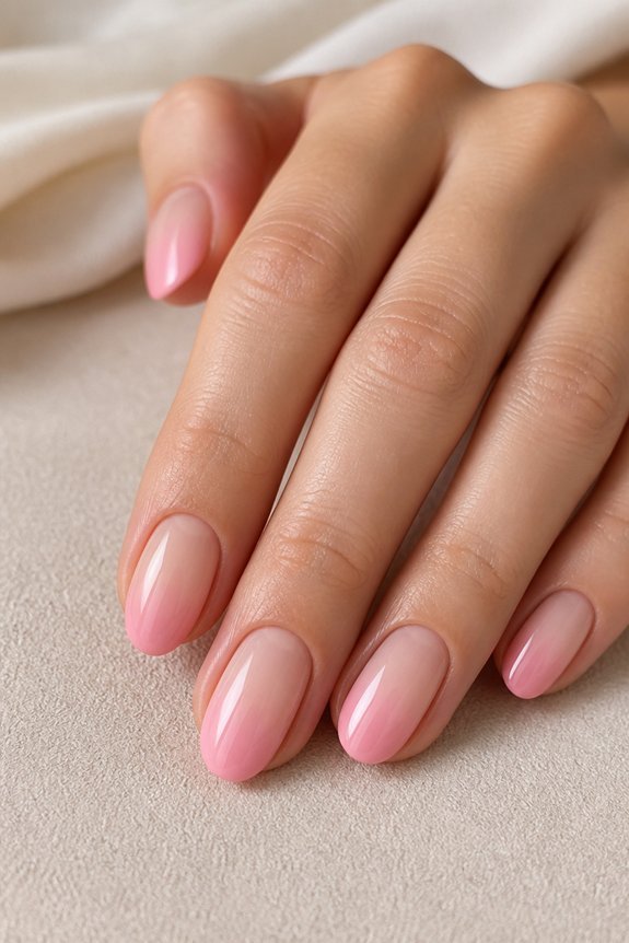 understated nude to pink gradient