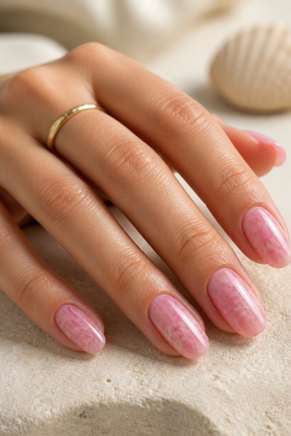 unique marbled nail designs