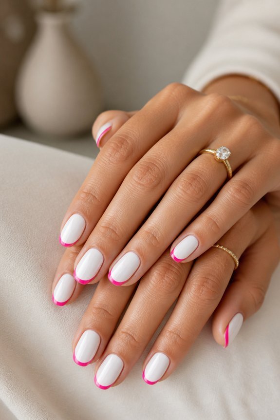 vibrant modern french tips