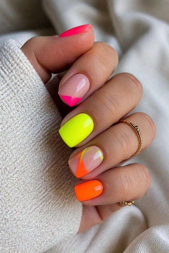 vibrant neon nail trends