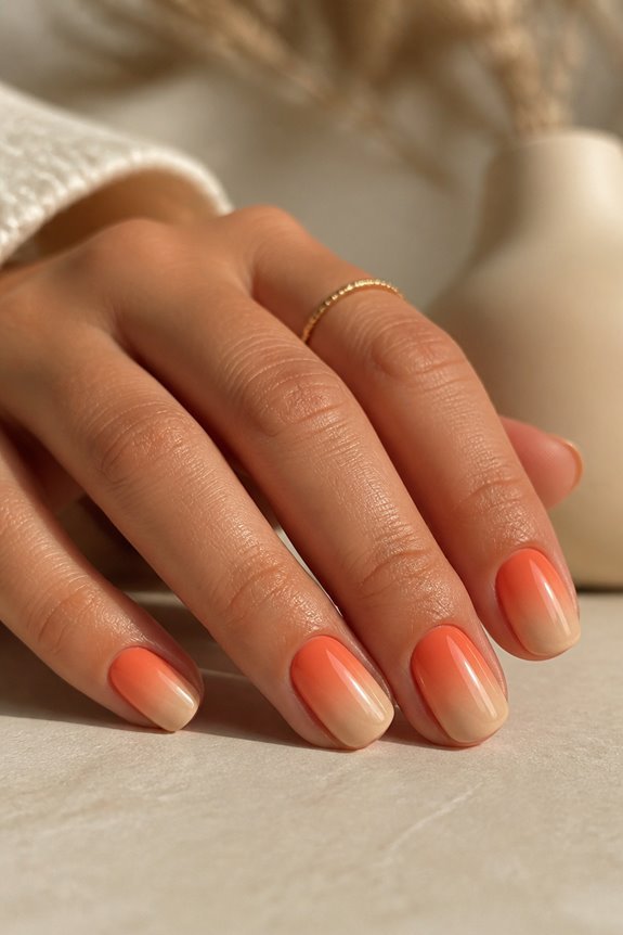 warm gradient nail technique