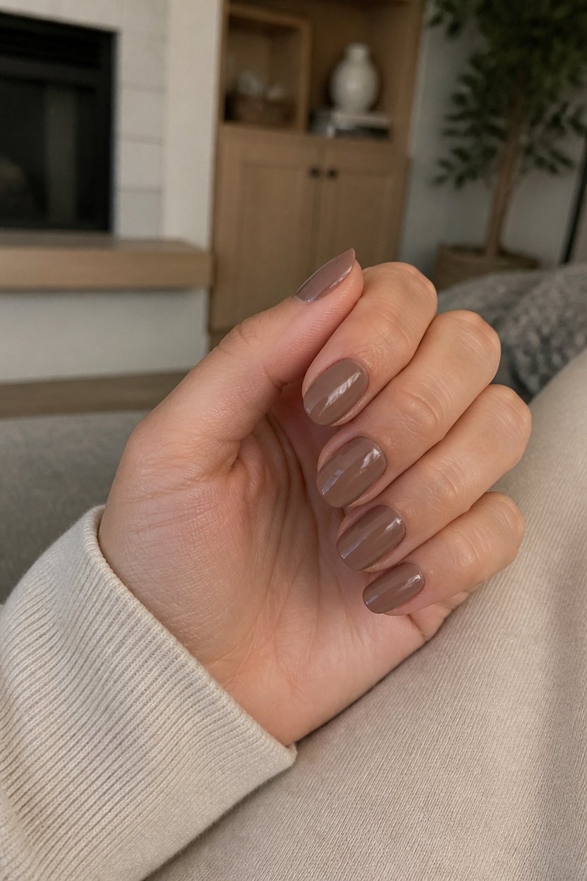 warm taupe nail elegance