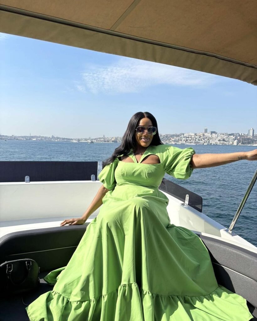 Bring Drama With a Lime Green Cutout Maxi Dress
