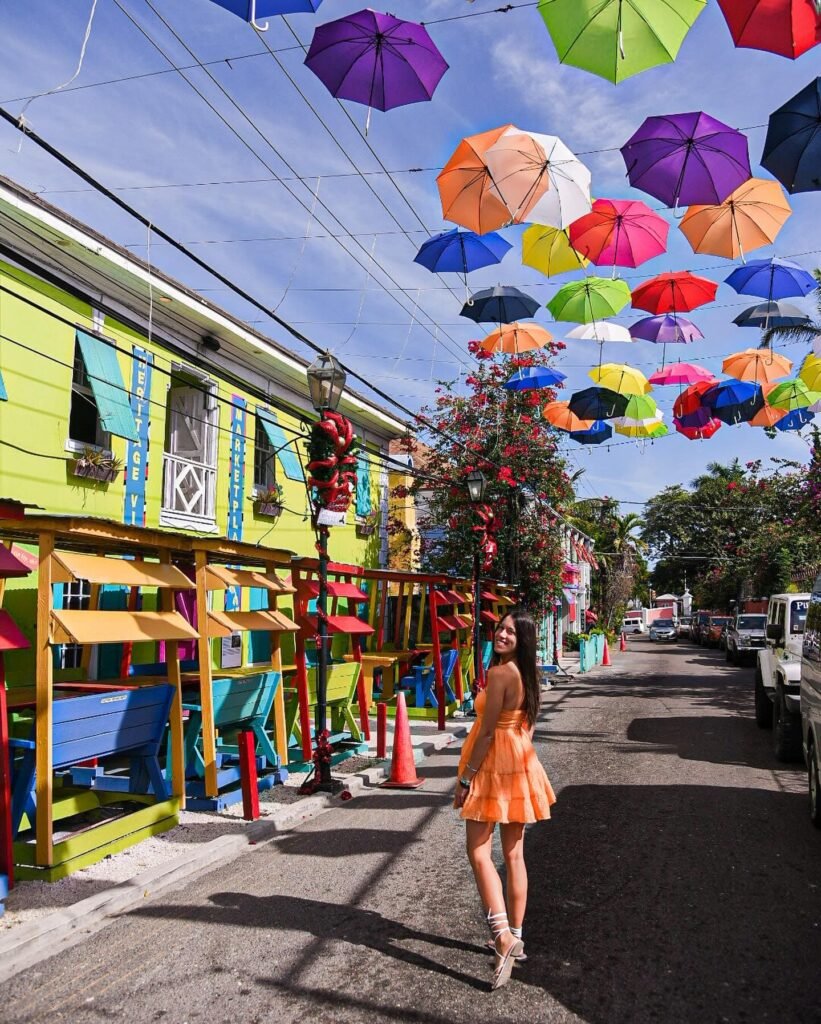 Choose an Orange Tiered Mini Dress for Colourful Nassau Streets